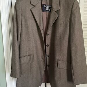 Burberry Brown Blazer Classic Fit Wool